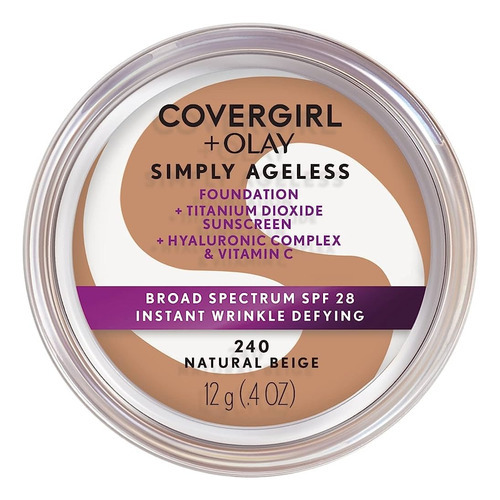 Base de maquillaje CoverGirl Simply Ageless tono 240 natural beige - 12g
