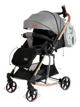 Comprar Coche Mecedora Para Bebe Babyhappy Con Pañalera Y Portacelul Color Gris Color del chasis Rosado negro azul