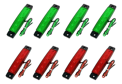 Regalo 8 Piezas Rojo Verde Navegación En Barco Led Luces De