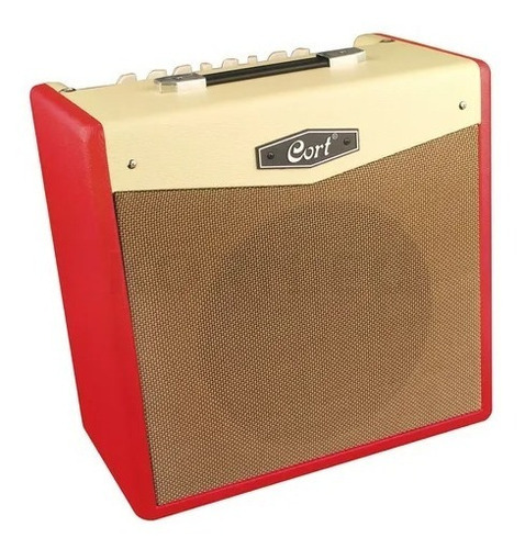 Amplificador Guit. Electrica Cort Cm15 15w Reverb Colores Color Rojo