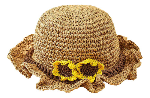 Sombrero De Pescador Tejido De Verano Con Flores Para Exteri