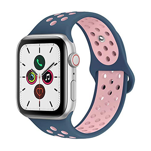 Banda Para Reloj Apple Watch De 44 Mm  M/l Azul Rosa Claro