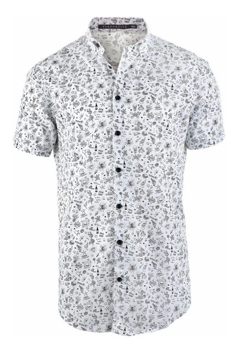 Camisa Hombre Farenheite Calaveras Manga Corta