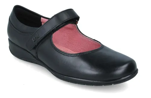 Zapatos Escolares Flats Flexi Ni a Ballerinas De Piel Negro