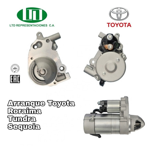 Arranque Toyota Tundra, Roraima 5.7 Sequoia 2007-20 Motor V8