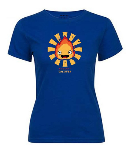 Polera Mujer Estampado Calcifer