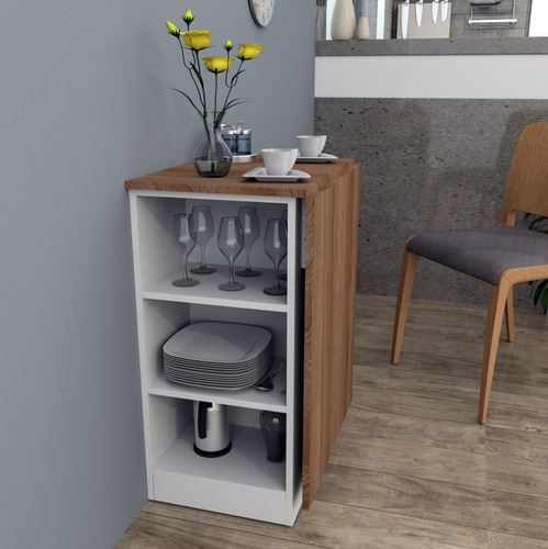 Imagen 9 de 10 de Armario Auxiliar Con Mesa / Barra Plegable / Desayunador