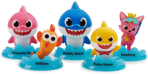 Baby Shark Familia Y Amigos 5 Figuras - Wowwee