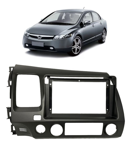 Moldura Honda Civic 9'' 07/11 Grafite Fiamon C/ Redutora 7''