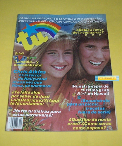 Christopher Atkins John Kennedy Jr El Puma Revista Tu 1982