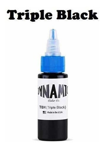 Dynamic Ink Triple Black Tinta Negra Super Black Intenze 1oz