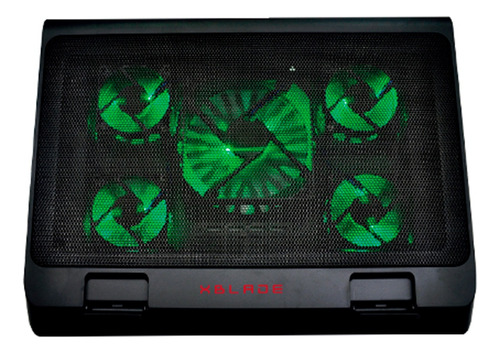 Cooler Xblade Para Laptop Gamer 17  2 Niveles Usb Greenlight