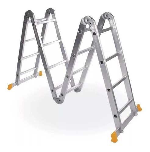 Imagen 1 de 6 de Escalera De Aluminio Plegable 4x4 4.60 Mts Lusqtoff Le 400