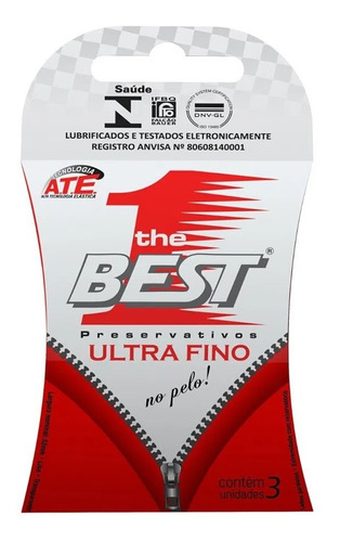 Preservativo The Best Ultra Fino Com 3 Unidades