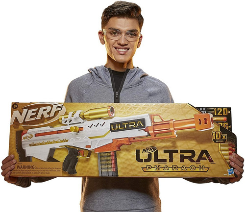 Imagen 3 de 6 de Nerf Ultra Pharaoh Blaster Con Detalles Dorados Premium