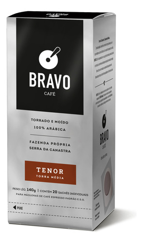 Bravo Café Em Sachê 20 Unidades Padrão Ese 100% Café Arábica