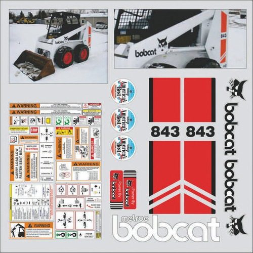 Calcomanías Para Minicargador Bobcat 843 Tipo Anterior