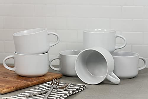 10 Strawberry Street Wazee Tazas De Gran Tamaño Mate, 6 Unid