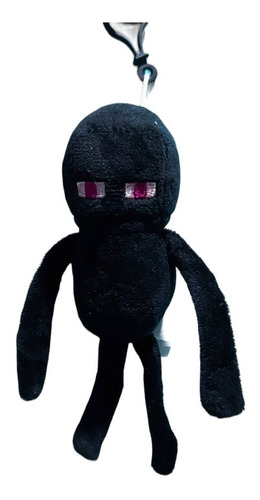 Enderman De Minecraft - Mini Peluche Llavero Clip Colgar  