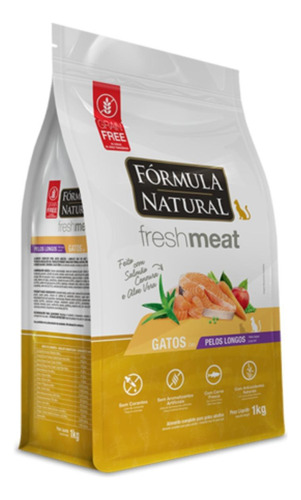 Fórmula Natural Fresh Meat Gatos Pelos Longos 1kg