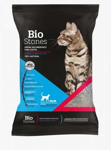 Imagen 1 de 2 de Arena Aglomerante Gato Bio Stone 30kg Con Regalo