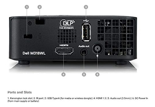 Proyector Portátil Dell M318wl 1280 X 800 500 L