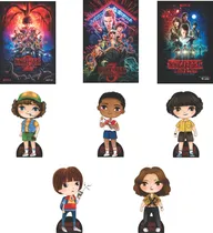 Comprar Kit Decoração Stranger Things 5 Displays Totem + 3 Quadros