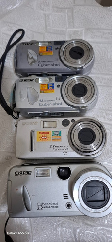 Camera Fot Dig Kit C 4 Pcs Sony Dsc P.93.73.52.p 7 C/ Defeit Prateado