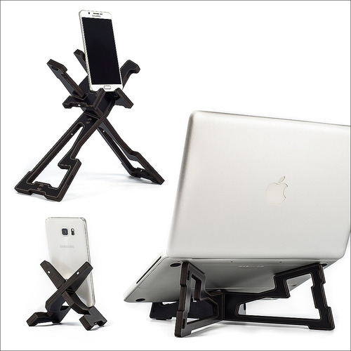 Imagen 1 de 9 de 3 En 1 Soporte Notebook + Porta Celular + Pie De Streaming