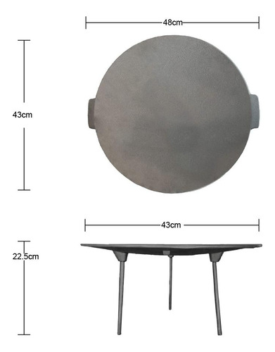 Disco De Hierro Con Patas 43cm Briva