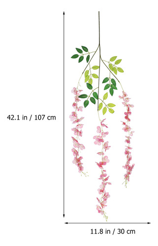 12 Piezas De Simulación De Wisteria/129