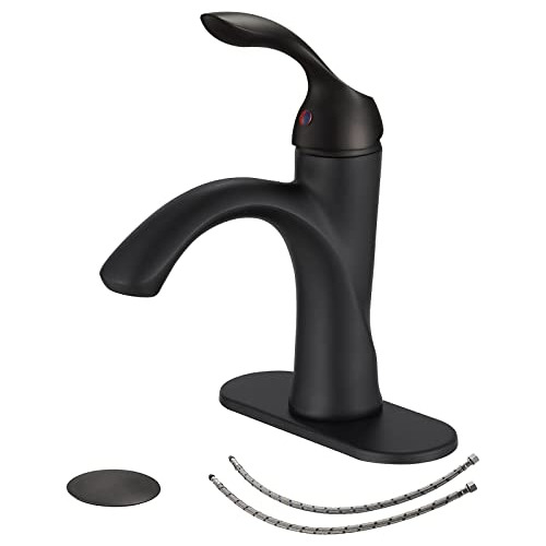 Grifo De Baño Negro De Un Solo Agujero Conjunto De Des...