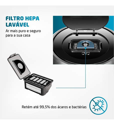 Aspirador De Pó Robô Fast Clean Rb-03 Mondial Bivolt Cor Preto