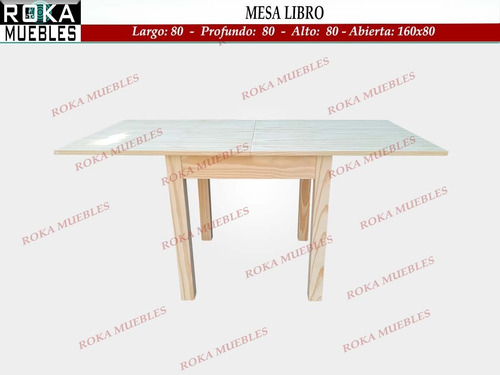 Imagen 3 de 4 de Mesa Extensible Libro 80x80 A 160x80 Roka