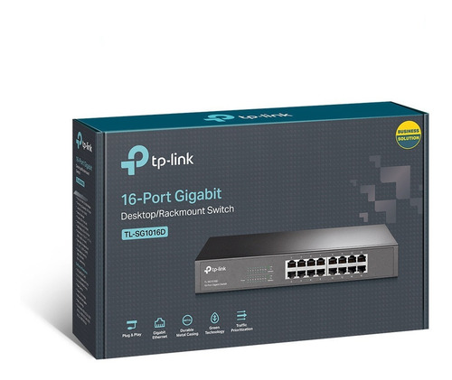 Switch Tp-link Tl-sg1016d 16 Puertos Gigabit 1000 Mbps