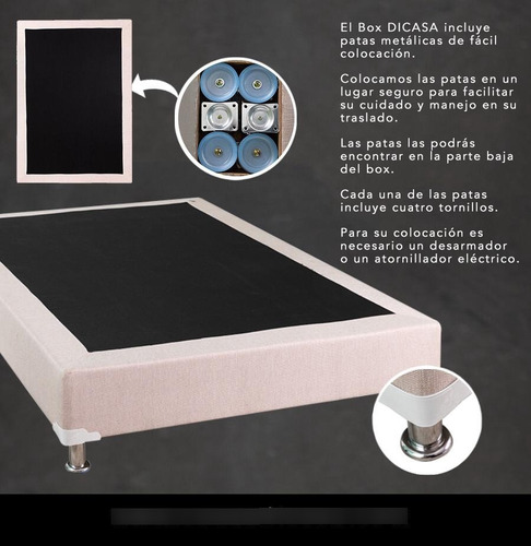 Cabecera King Size Dicasa Kami Azul + Box Dicasa Orly