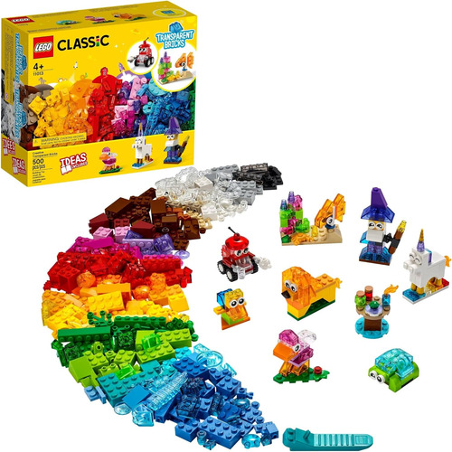 Lego Classic Kit De Construccion Transparentes 500 Piezas