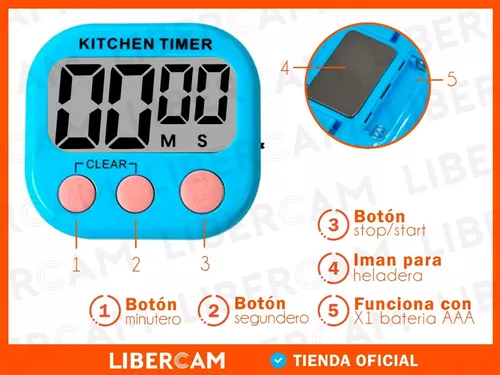 Timer Reloj Cocina Temporizador Digital Con Alarma + Iman