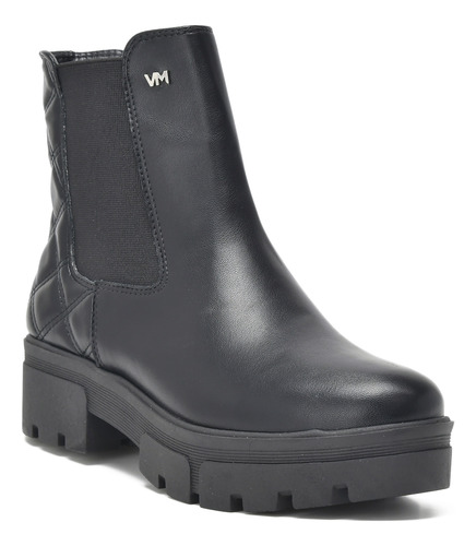 Bota Coturno Via Marte Flatform Preto 23-3301-01