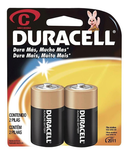 Pila Alcalina Marca Duracell® C Con 2 Piezas Surtek Mn1400