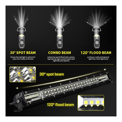 Barra Led Dual Con 5 Funciones Y Strobo 80cm 300w