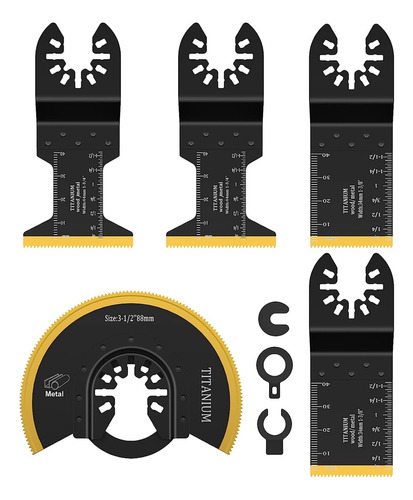 5 Hojas De Sierra Oscilantes De Titanio, Para Clavos Y Torni
