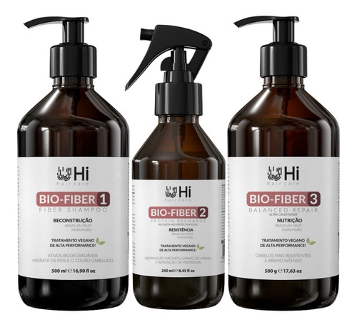 Tratamento Capilar Reconstrutor Bio Fiber - Hi Hair Care