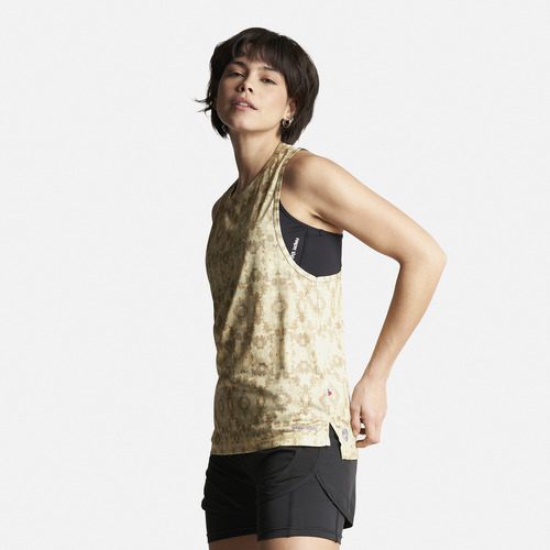 Polera Mujer Sudala Print Beige Haka Honu
