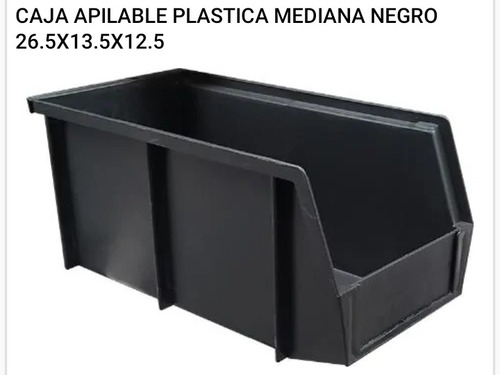 Caja Apilable Mediana Color Negro