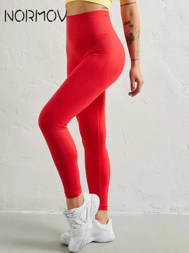 NORMOV-mallas Push Up para Mujer, Leggings ajustados de cintura alta, sin  costuras, para entrenamiento