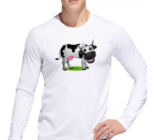 Remera De Hombre Vaca Divertida Infantil Sonriendo Ml