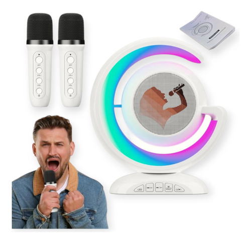 Parlante Inalámbrico Para Karaoke Con Bluetooth Y Micrófonos