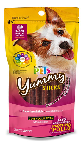 Yummy Sticks Pollo/tocino 3 Pz - 60g Fl4509