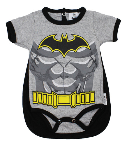 Ropa Bebe Pañaleros Batman Músculos Capa Original Disfraz Gris Claro 3 Meses Batman